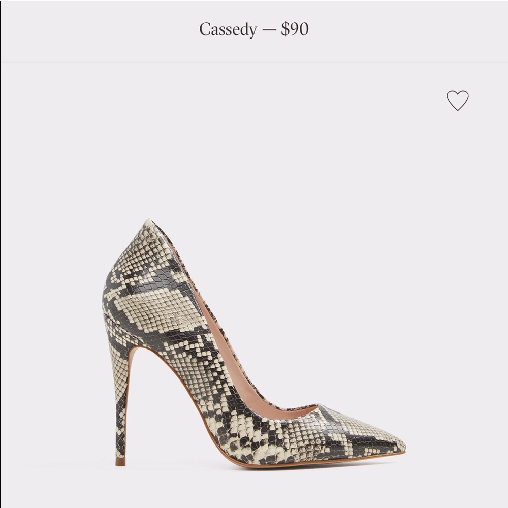 Aldo cassedy pump in snake skin